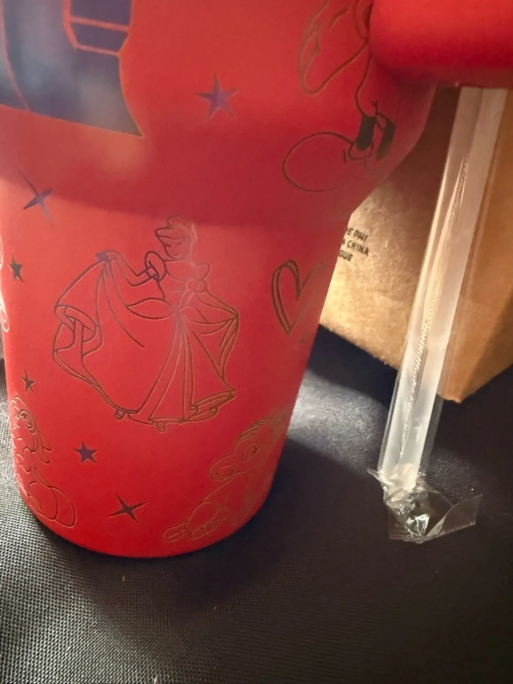 New Stanley 40oz Red Laser Engraved Magical Castle and Friends with Straw - Picture 7 of 14